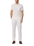 Hackett London Cotton Classic Fit Short Sleeve Polo Shirt, Off White
