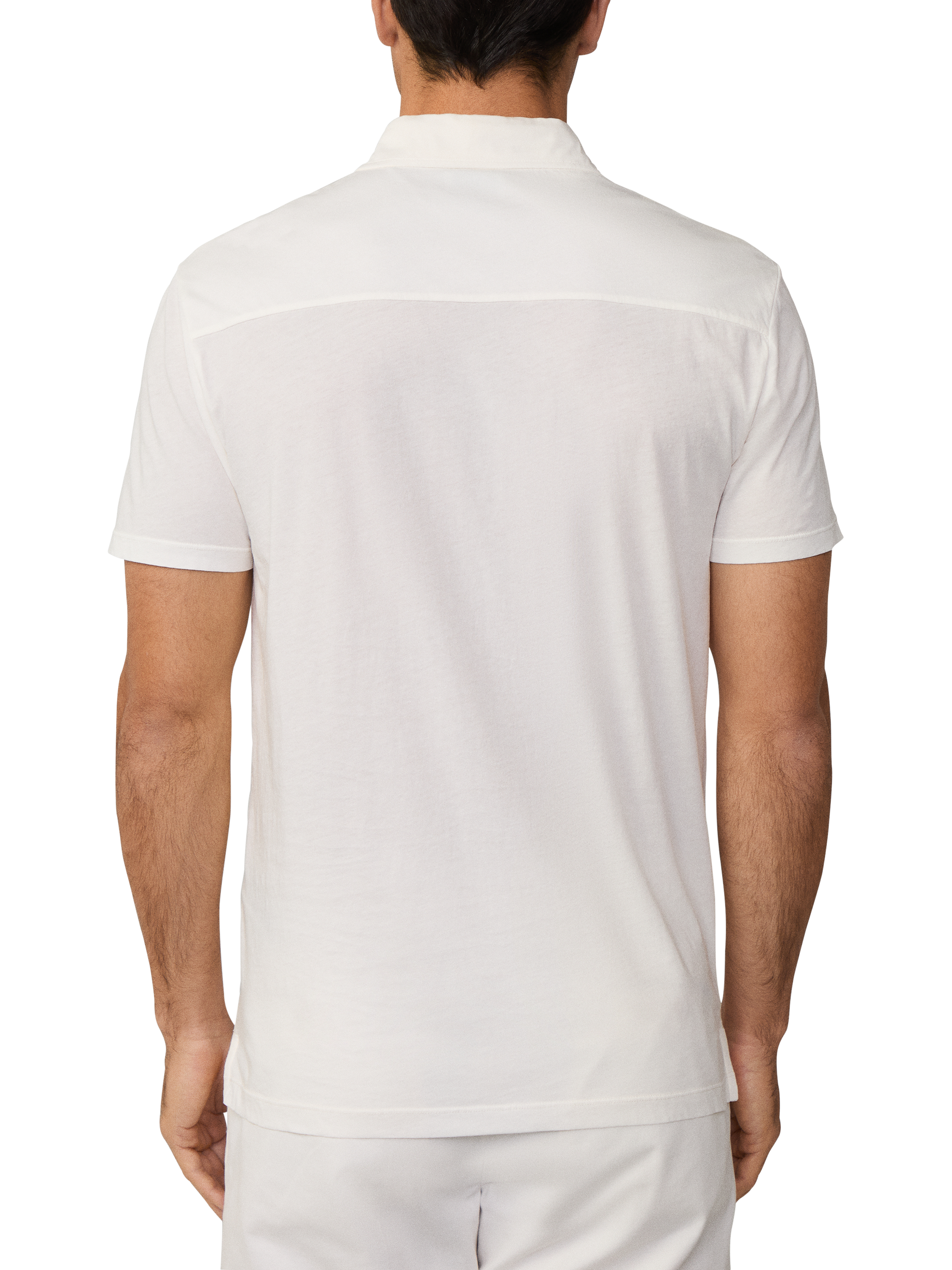 Product image 3 of 6, which shows Hackett London Cotton Classic Fit Short Sleeve Polo Shirt, Off White, XS