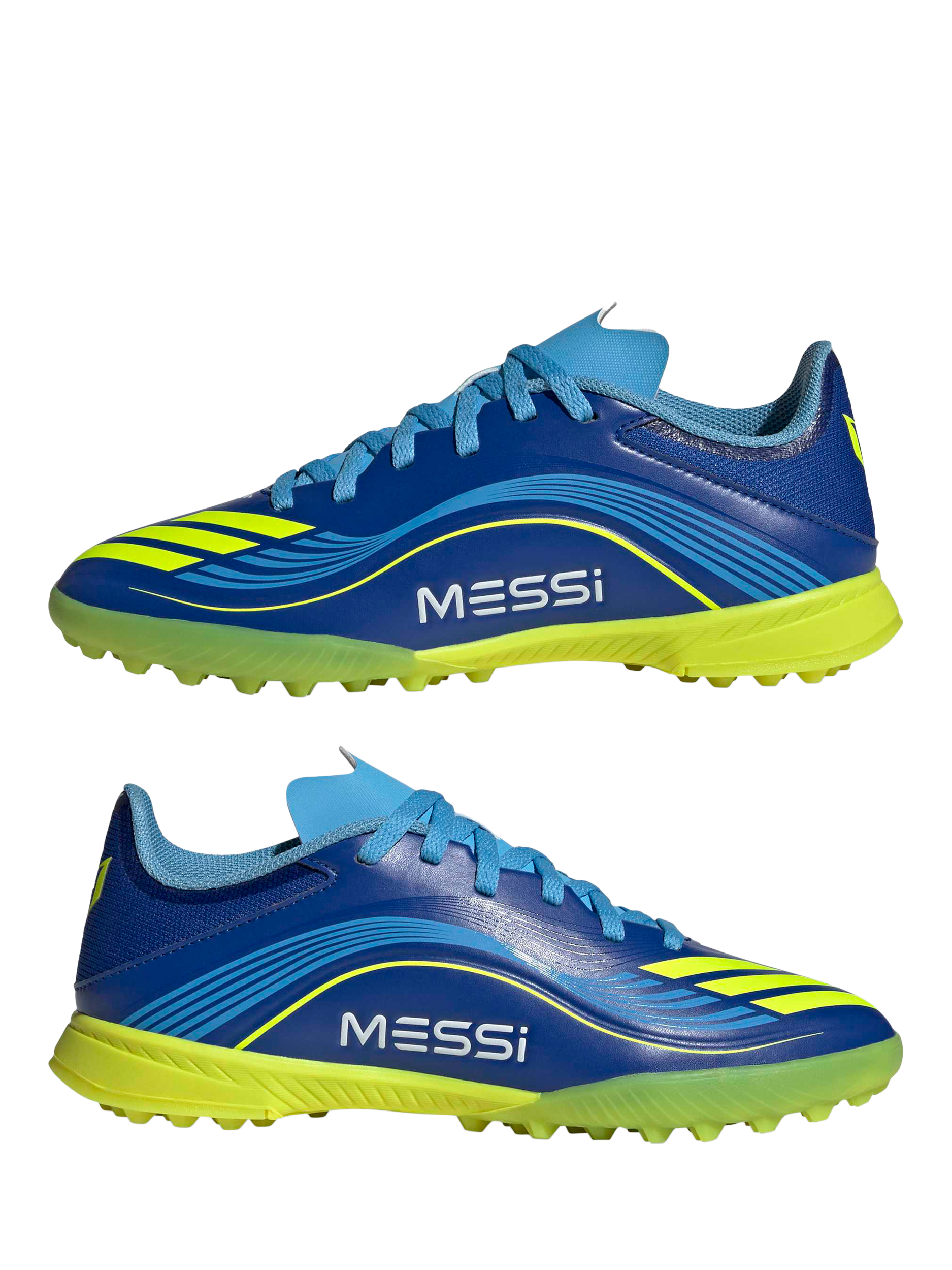 adidas Kids' F50 Messi League Football Boots, Blue - Main Image