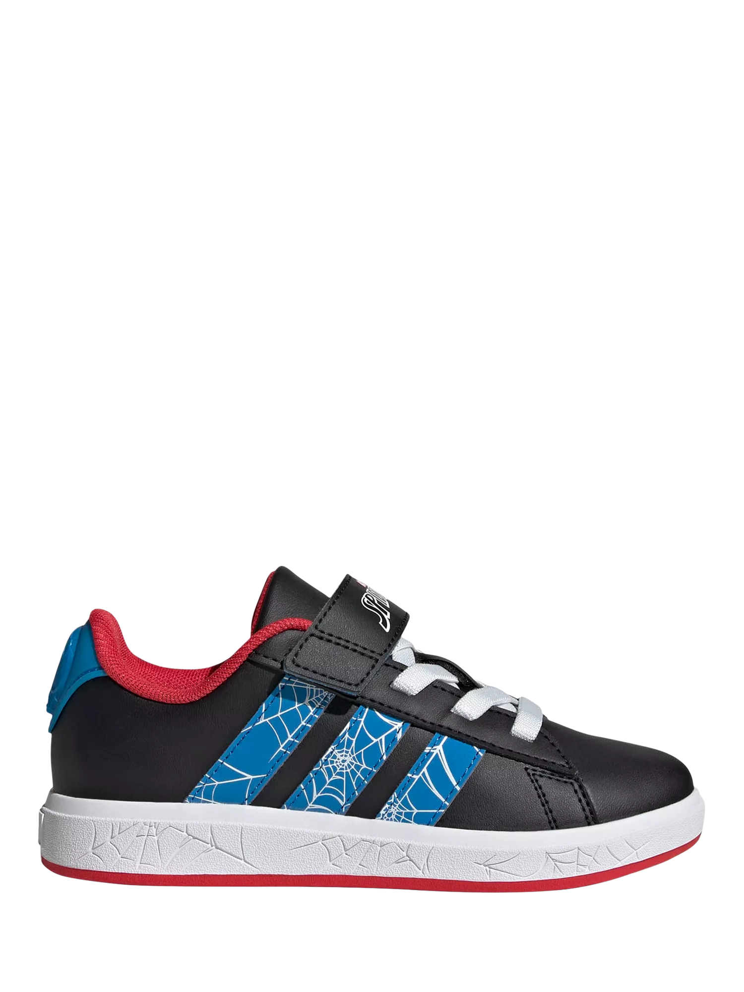 adidas Kids' Marvel Spider-Man Grand Court Shoes, Black/Blue