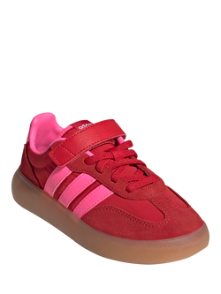 adidas Kids' Barreda Decode Lace-Up Trainers, Red/Pink - view 2, Red/Pink