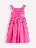 Mini Boden Kids' Annalisa Cotton Applique Midi Dress, Sorbet Pink Birds