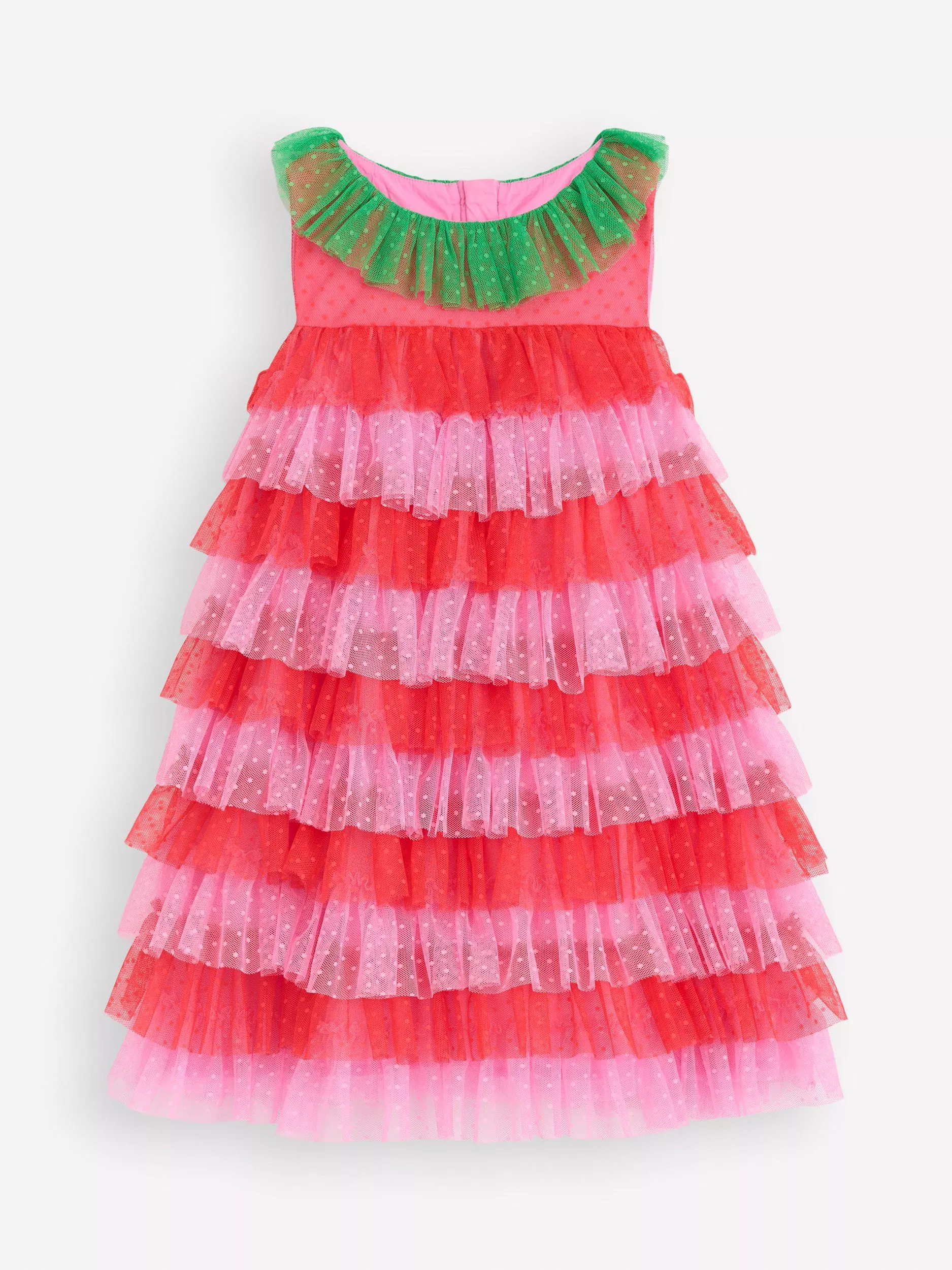 Boden Red and Pink Color Block Swing Dress Size 6