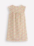 Mini Boden Kids' Floral Short Sleeve Nightdress, Multi/Flowerbed