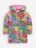 Mini Boden Kids' Romie Towelling Zip-Up Hoodie, Multi Leopard