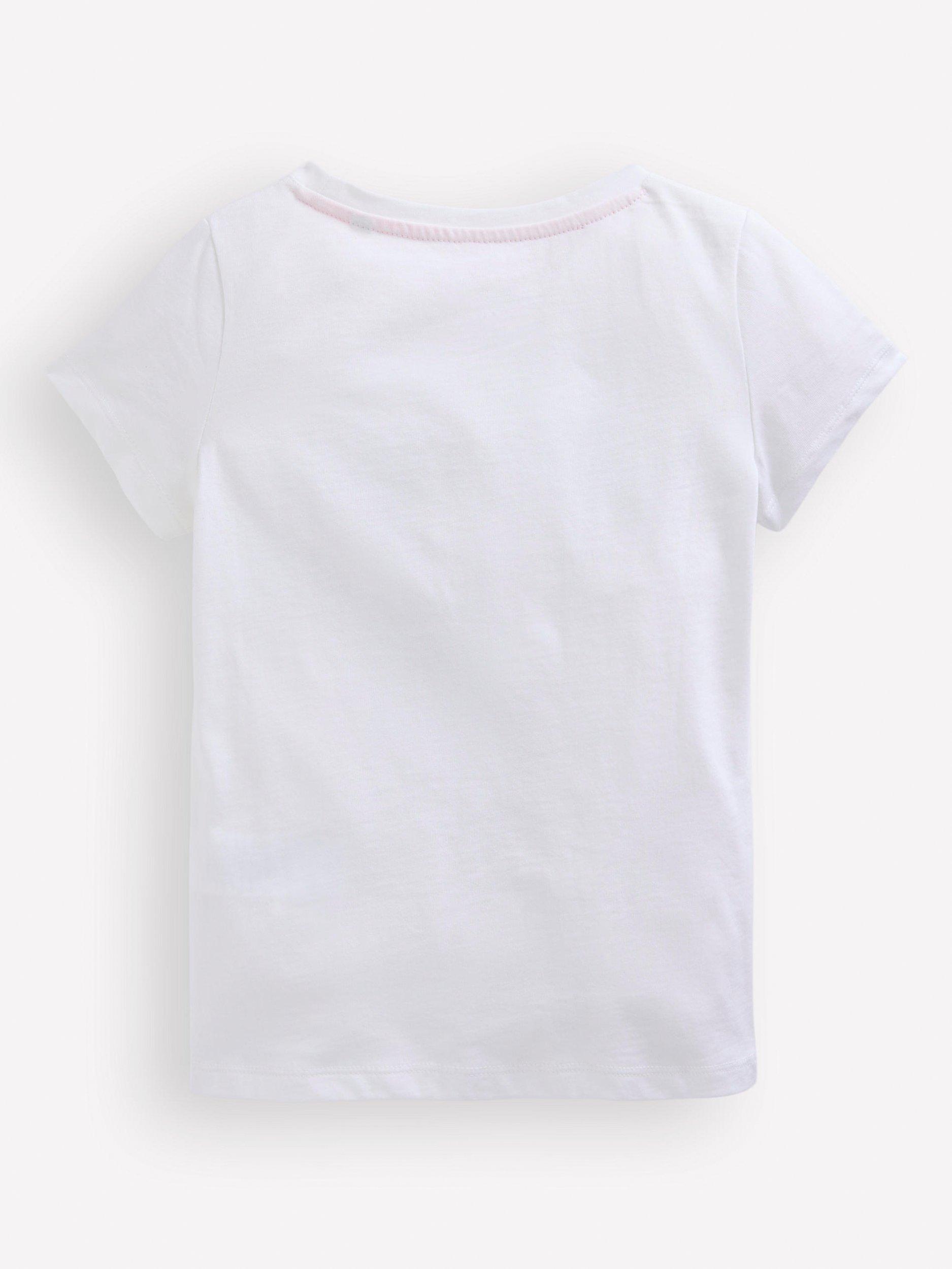 Product image 2 of 3, which shows Mini Boden Kids' Cotton Parrot T-Shirt, White Birds, 3-4 years