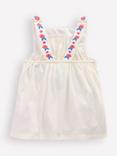 Mini Boden Kids' Cotton Embroidered Sleeveless Top, Soft Ivory