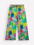 Mini Boden Kids' Cotton Fruit Print Frill Trousers
