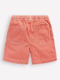 Mini Boden Kids' Cotton Stripe Shorts, Red Ticking