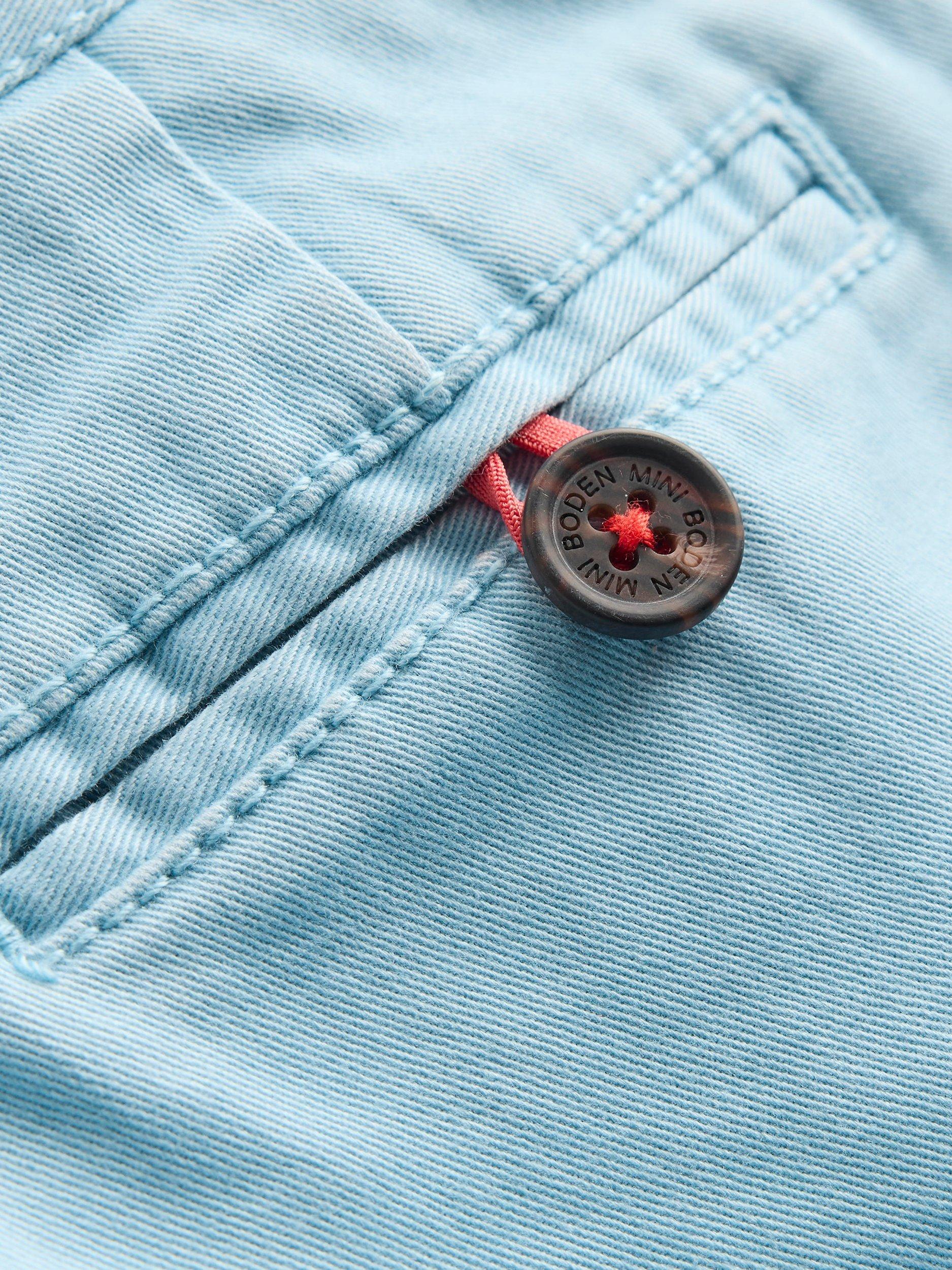 Product image 3 of 3, which shows Mini Boden Kids' Classic Chino Shorts, Dawn Blue, 2-3 years
