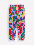Mini Boden Kids' Holiday Cotton Joggers, Multi Rainbow Parrot