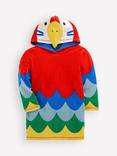 Mini Boden Kids'  Cotton Applique Towelling Throw-On, Multi Rainbow Parrot,
