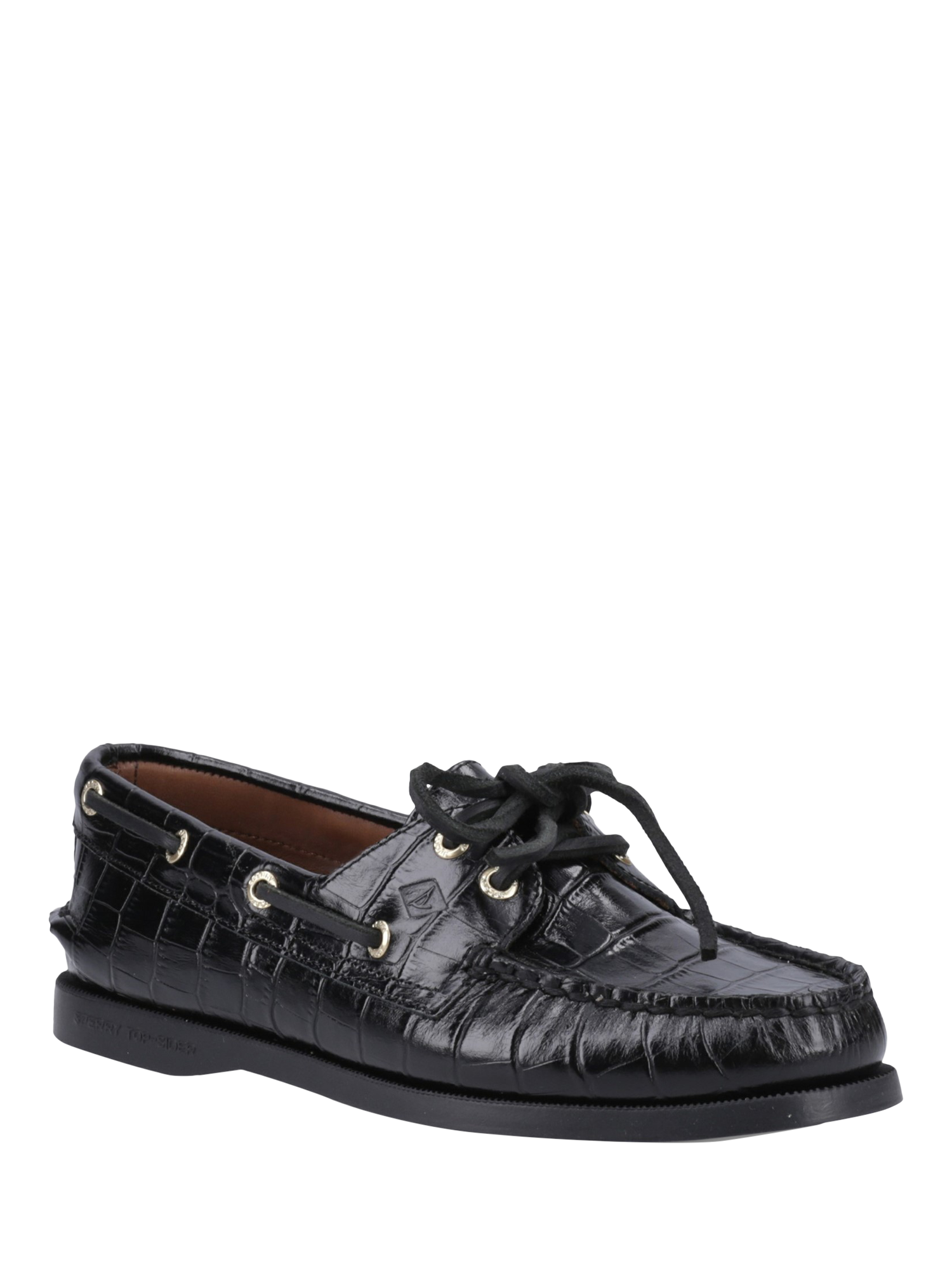 Product image 2 of 4, which shows Sperry Authentic Original 2 Eye Boat Shoes, Black, 2.5