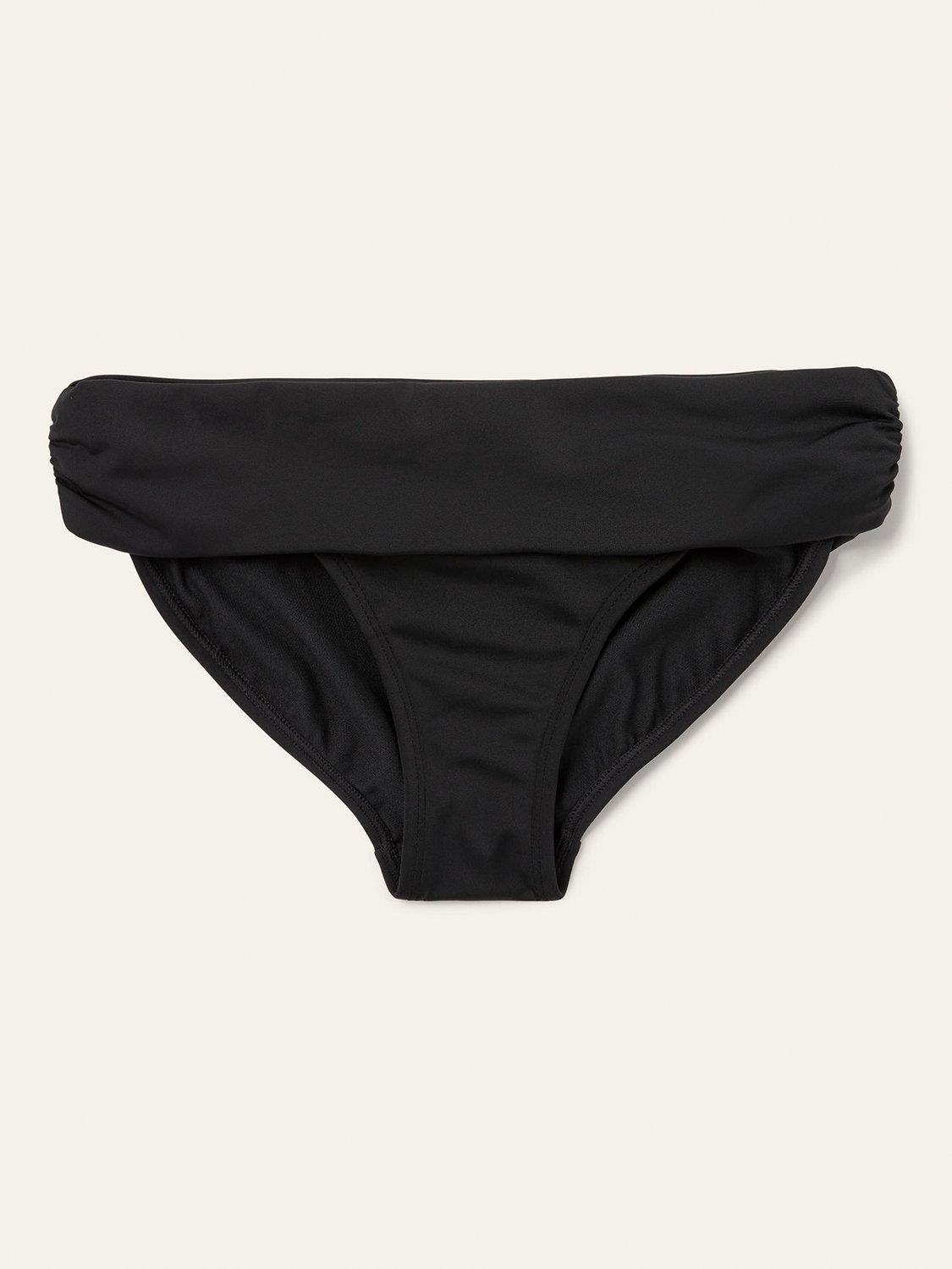 Product image 5 of 6, which shows Boden Levanzo Fold Over Bikini Bottoms, Black, 8