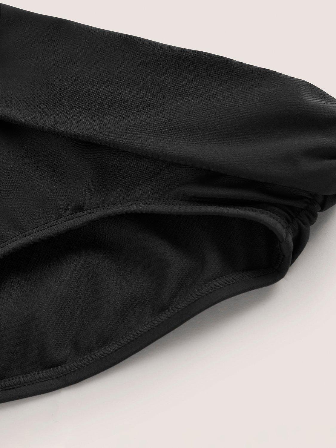 Product image 6 of 6, which shows Boden Levanzo Fold Over Bikini Bottoms, Black, 8