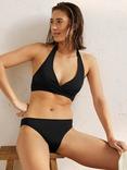 Boden Levanzo Twist Front Halterneck Bikini Top, Black
