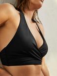 Boden Levanzo Twist Front Halterneck Bikini Top, Black