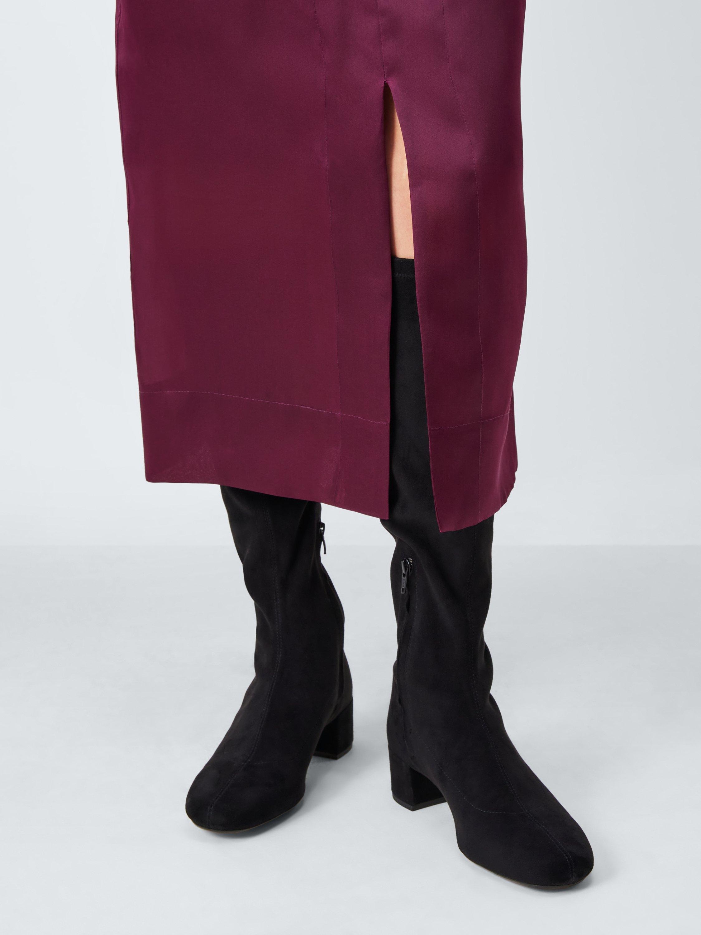 Product image 2 of 6, which shows John Lewis Sable Microfibre Stretch Knee High Boots, Black, 3