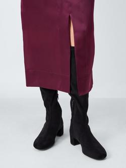 John Lewis Sable Microfibre Stretch Knee High Boots, Black - view 2, Black