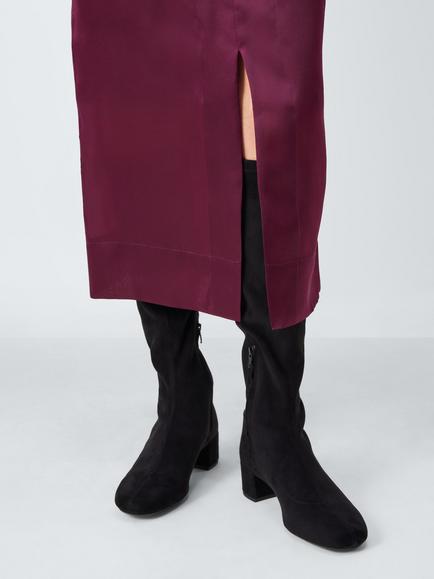 John Lewis Sable Microfibre Stretch Knee High Boots, Black - view 2, Black