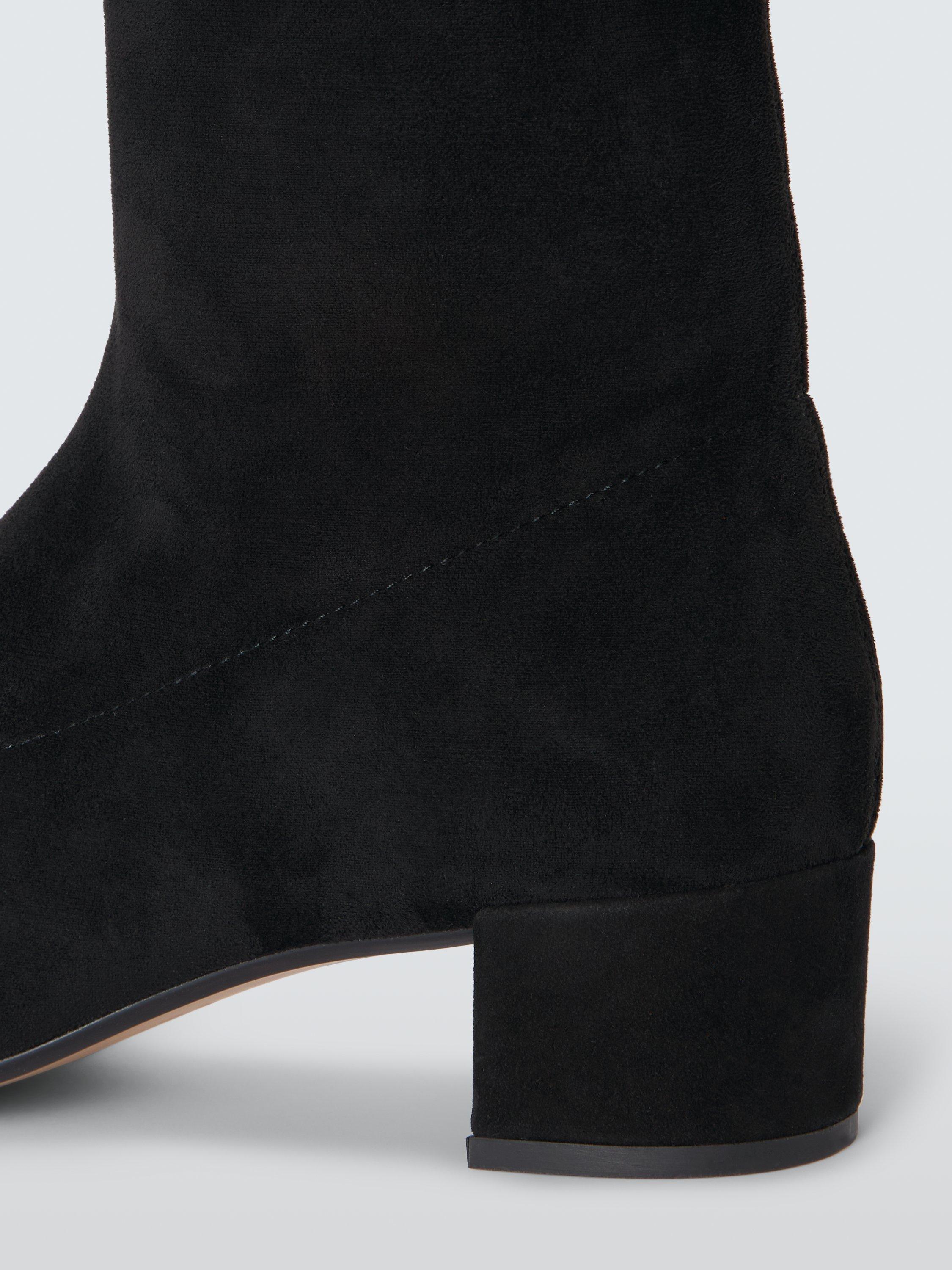 Product image 5 of 6, which shows John Lewis Sable Microfibre Stretch Knee High Boots, Black, 3