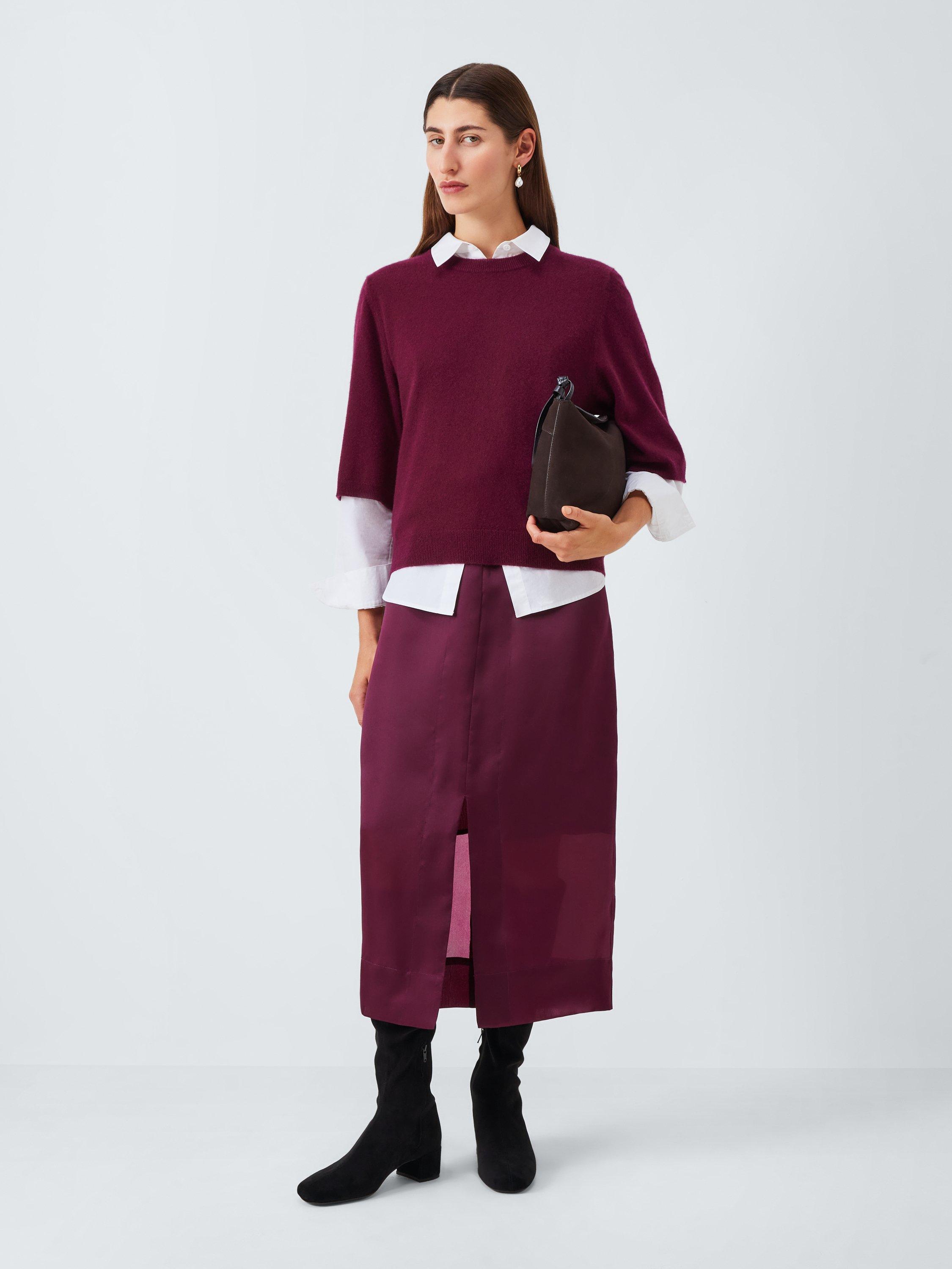 Product image 6 of 6, which shows John Lewis Sable Microfibre Stretch Knee High Boots, Black, 3