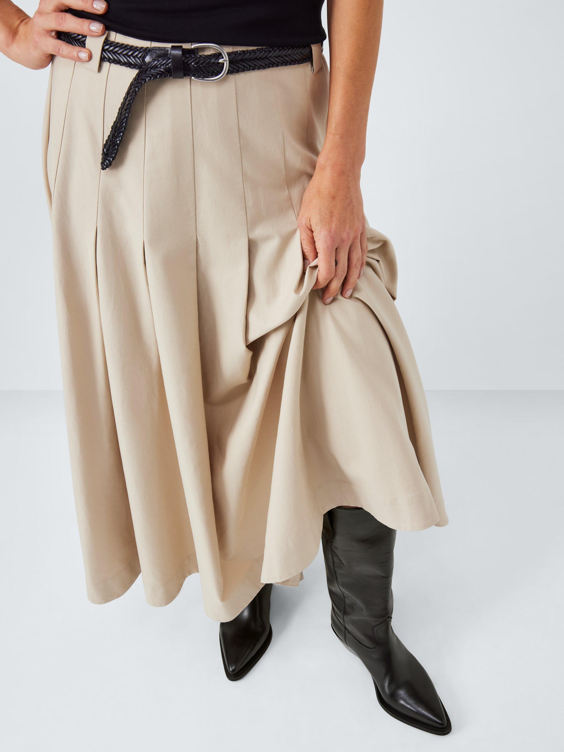 Product image 6 of 6, which shows John Lewis Tailor Austin Leather Western Knee High Boots, Black, 5