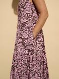 Baukjen Annmarie Sleeveless Floral Dress, Pink/Multi