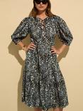 Baukjen Mathilda Abstract Pure Organic Cotton Dress, Black/Multi