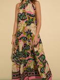 Baukjen Anouk Floral Maxi Dress, Lime/Multi