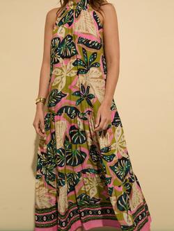 Baukjen Anouk Floral Maxi Dress, Lime/Multi, Lime/Multi