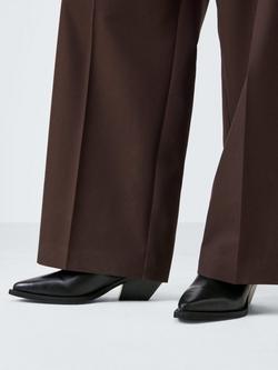 John Lewis Promise Austin Leather Western Ankle Boots, Black - view 2, Black