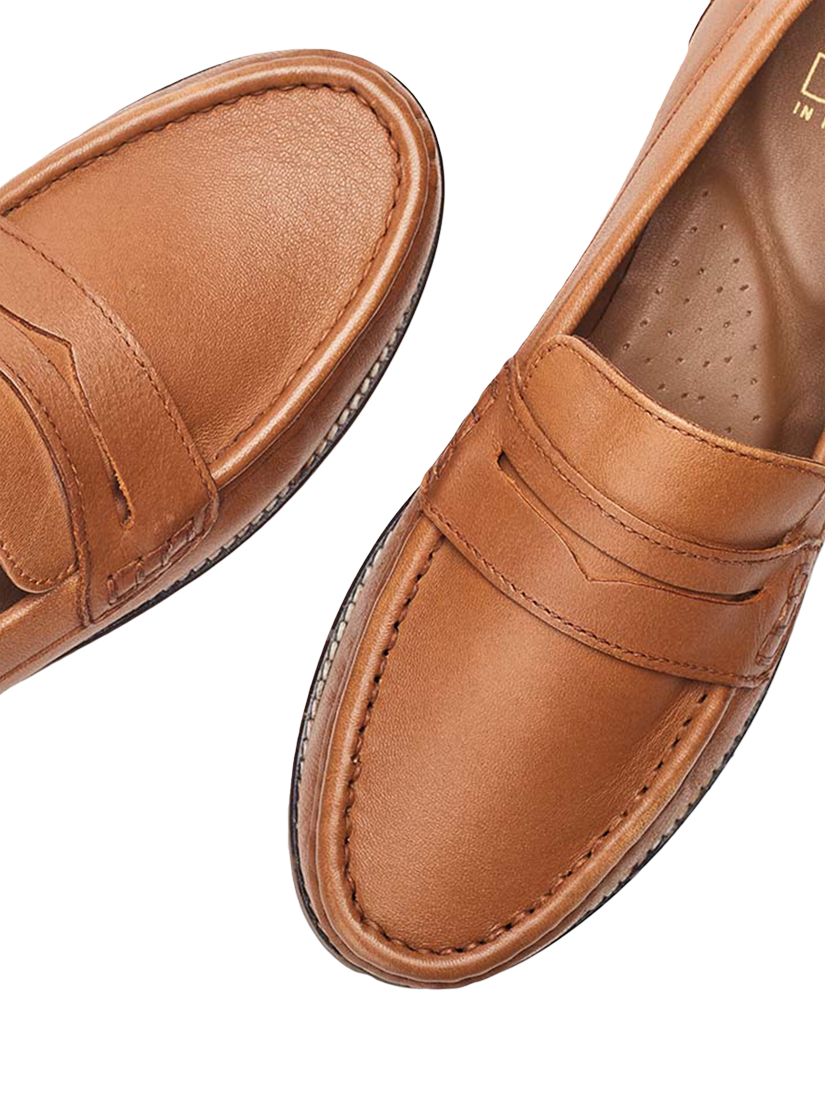 Product image 4 of 4, which shows Moda in Pelle Ercilla Leather Loafers, Tan, 3