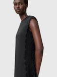 AllSaints Lyra Lace-Trim Sleeveless Linen Midi Dress