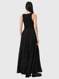 AllSaints Eva Texture Tiered Maxi Skirt