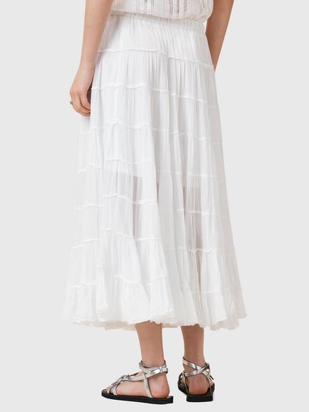 AllSaints Eva Midi Skirt - view 2, White