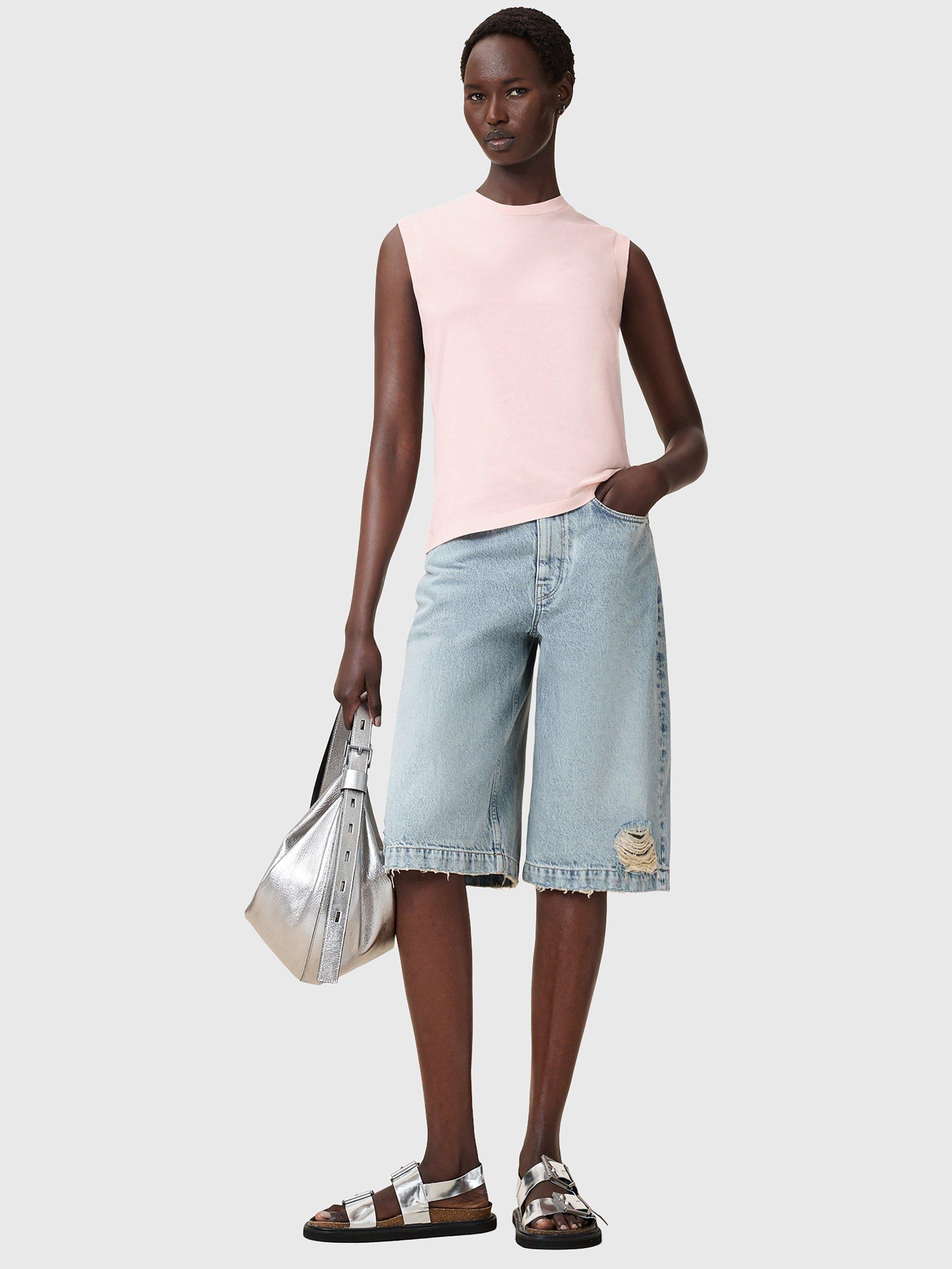 Product image 6 of 6, which shows AllSaints Imogen Organic Cotton Tank Top, Pink, XS
