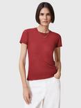 AllSaints June Short Sleeve T-Shirt, Rosewood Red