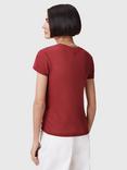 AllSaints June Short Sleeve T-Shirt, Rosewood Red