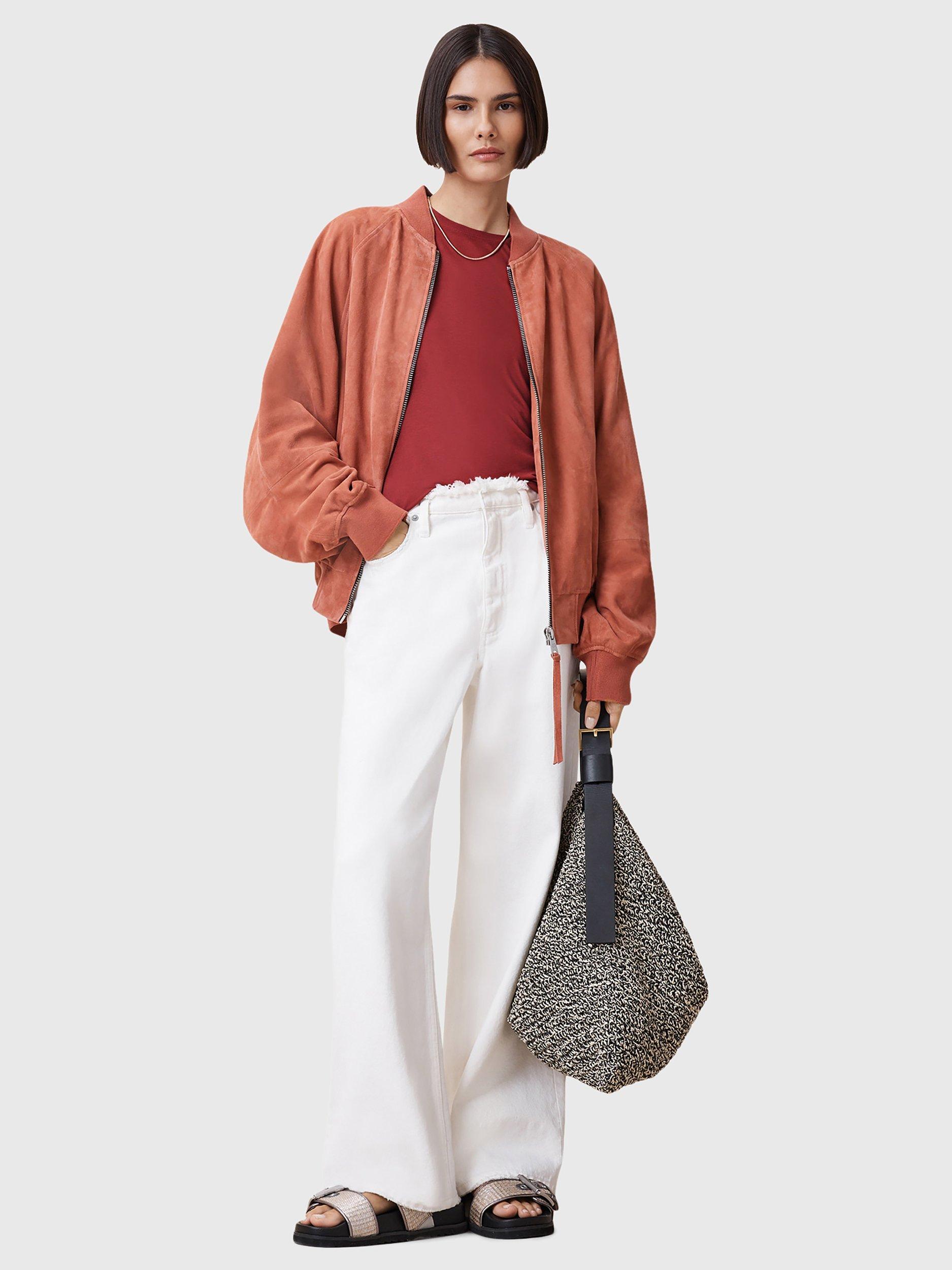 Product image 6 of 7, which shows AllSaints June Short Sleeve T-Shirt, Rosewood Red, L