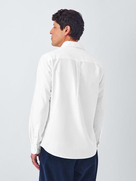 John Lewis Slim Fit Cotton Oxford Shirt, White - view 2, White