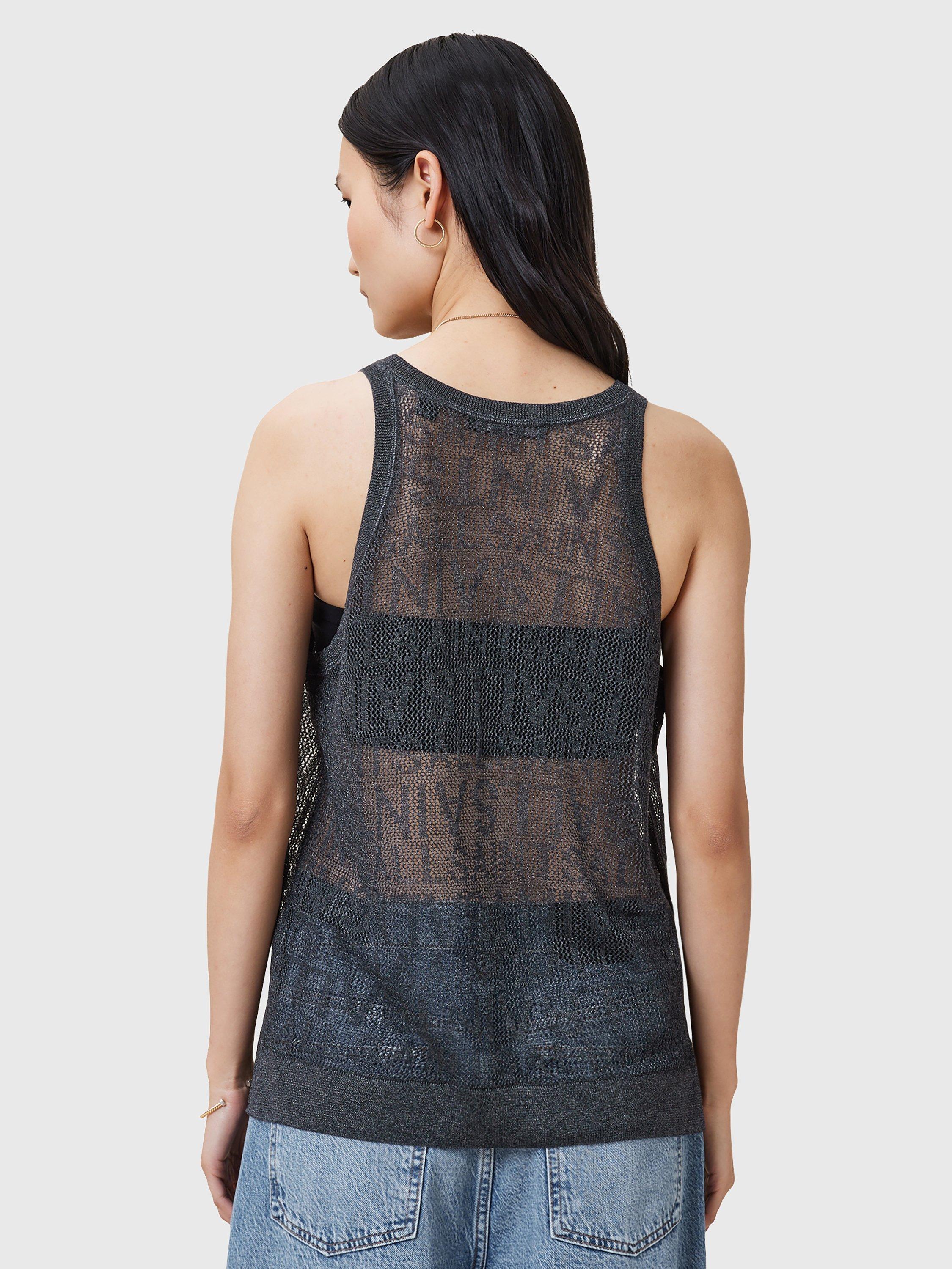 Product image 2 of 11, which shows AllSaints Kaito Tank, Carbon Grey, XS