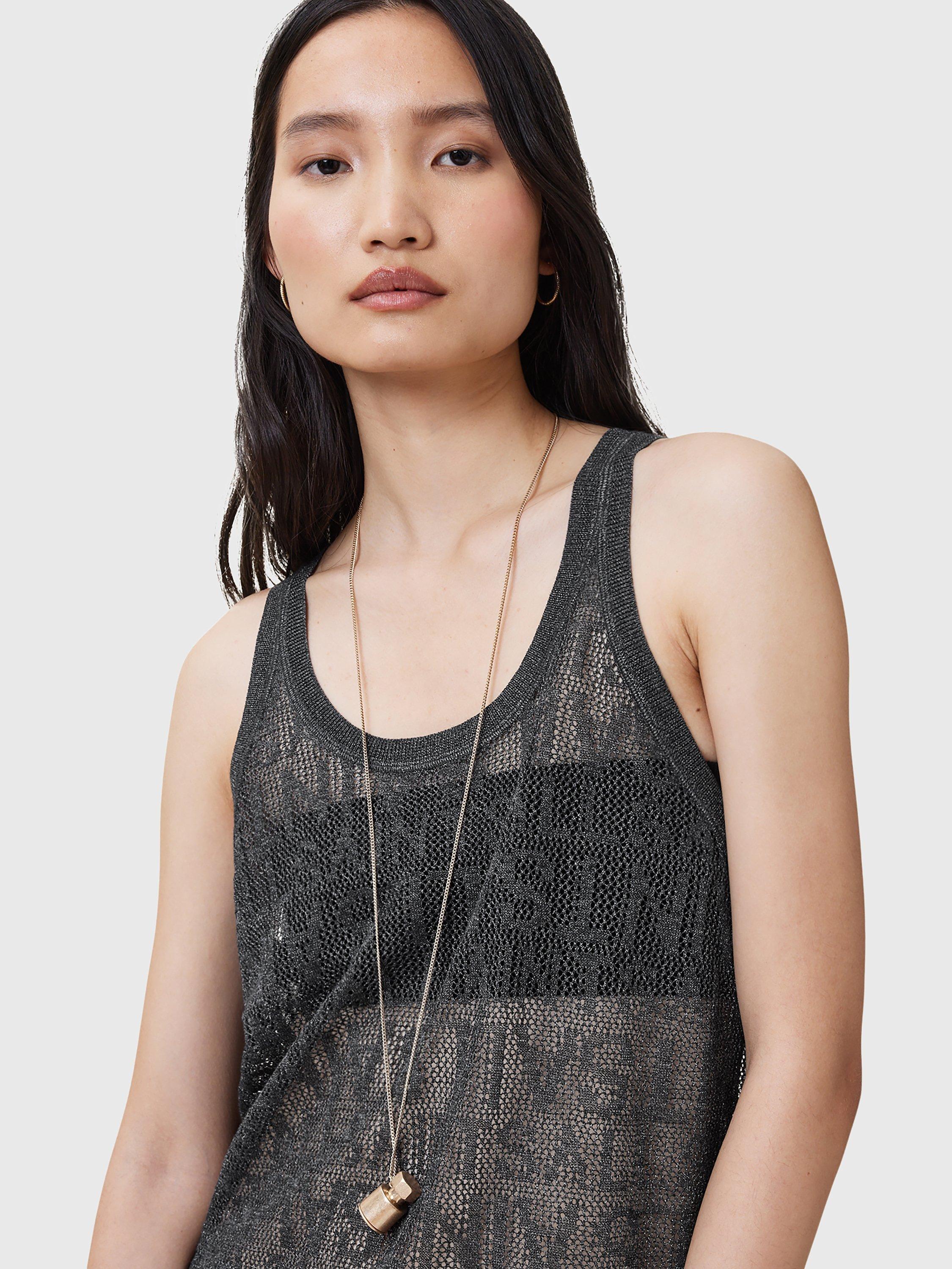 Product image 5 of 11, which shows AllSaints Kaito Tank, Carbon Grey, XS