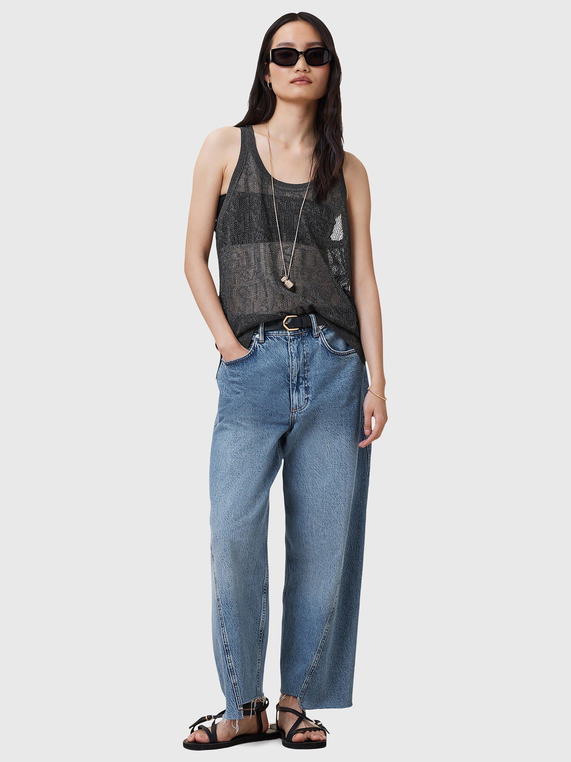 Product image 6 of 11, which shows AllSaints Kaito Tank, Carbon Grey, XS