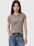 AllSaints Stevie Crew Neck T-Shirt, Pine Bark Brown