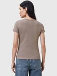 AllSaints Stevie Crew Neck T-Shirt, Pine Bark Brown
