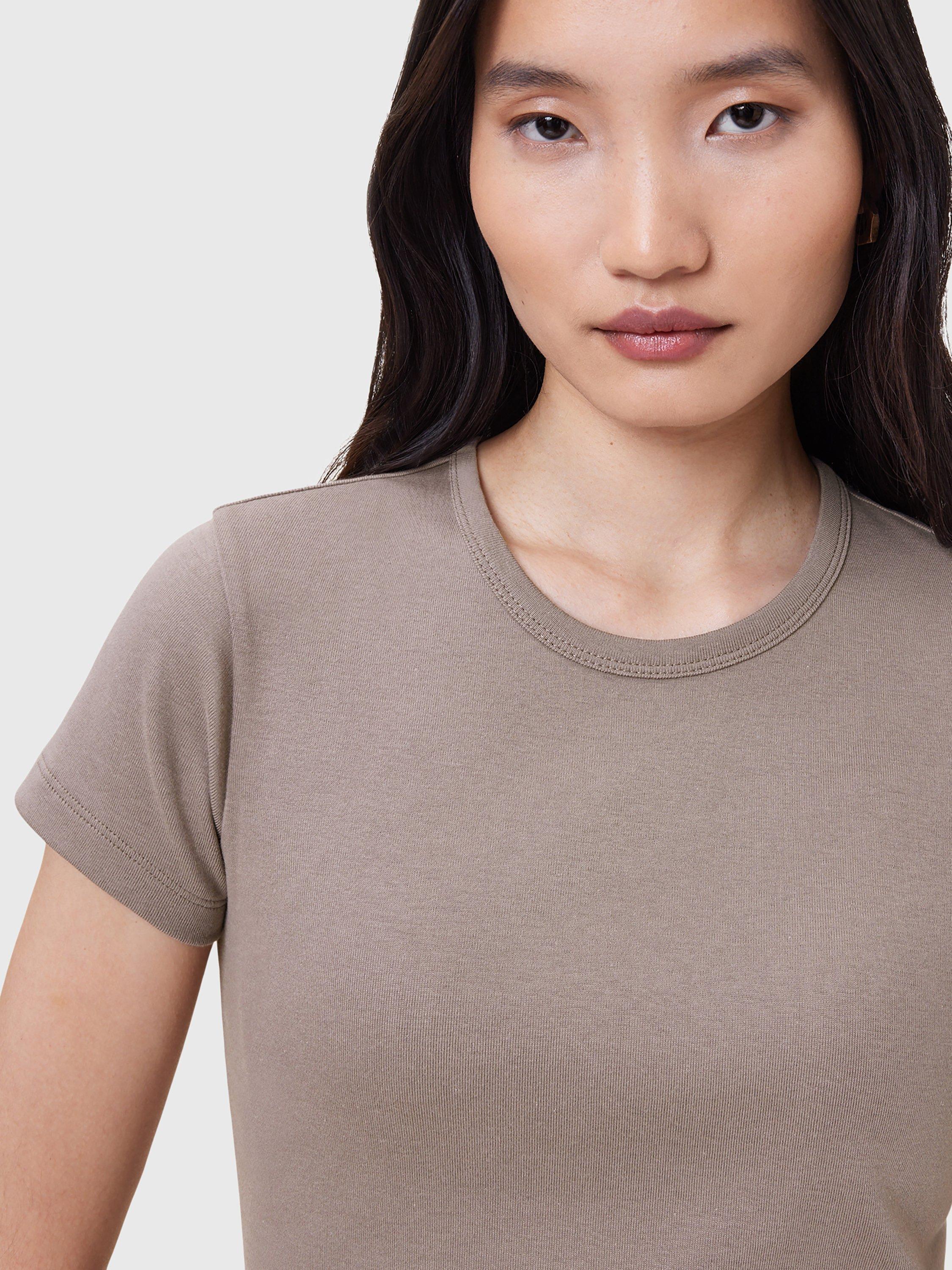 Product image 5 of 8, which shows AllSaints Stevie Crew Neck T-Shirt, Pine Bark Brown, XS