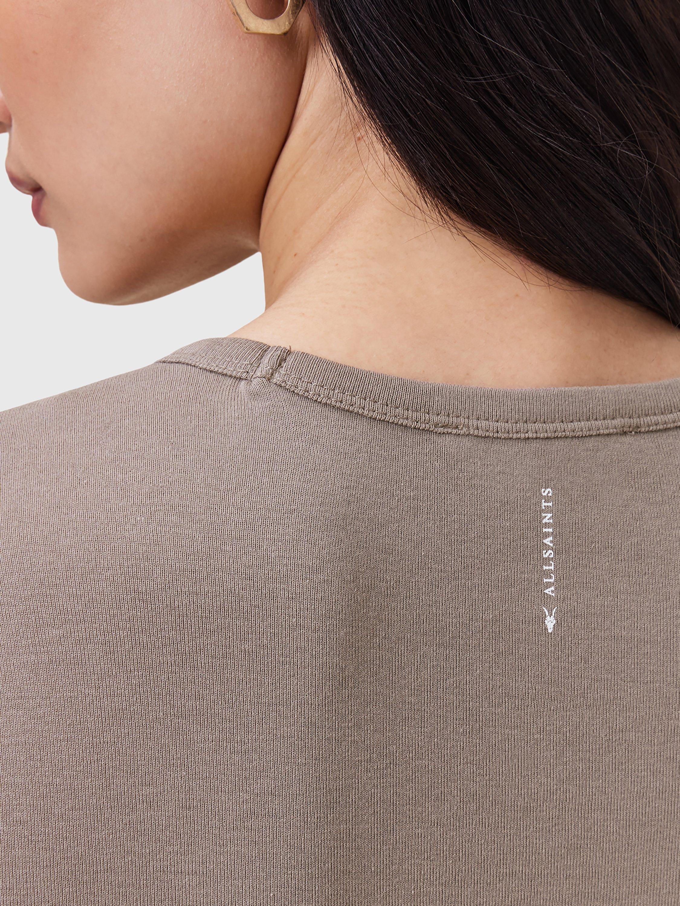 Product image 7 of 8, which shows AllSaints Stevie Crew Neck T-Shirt, Pine Bark Brown, XS