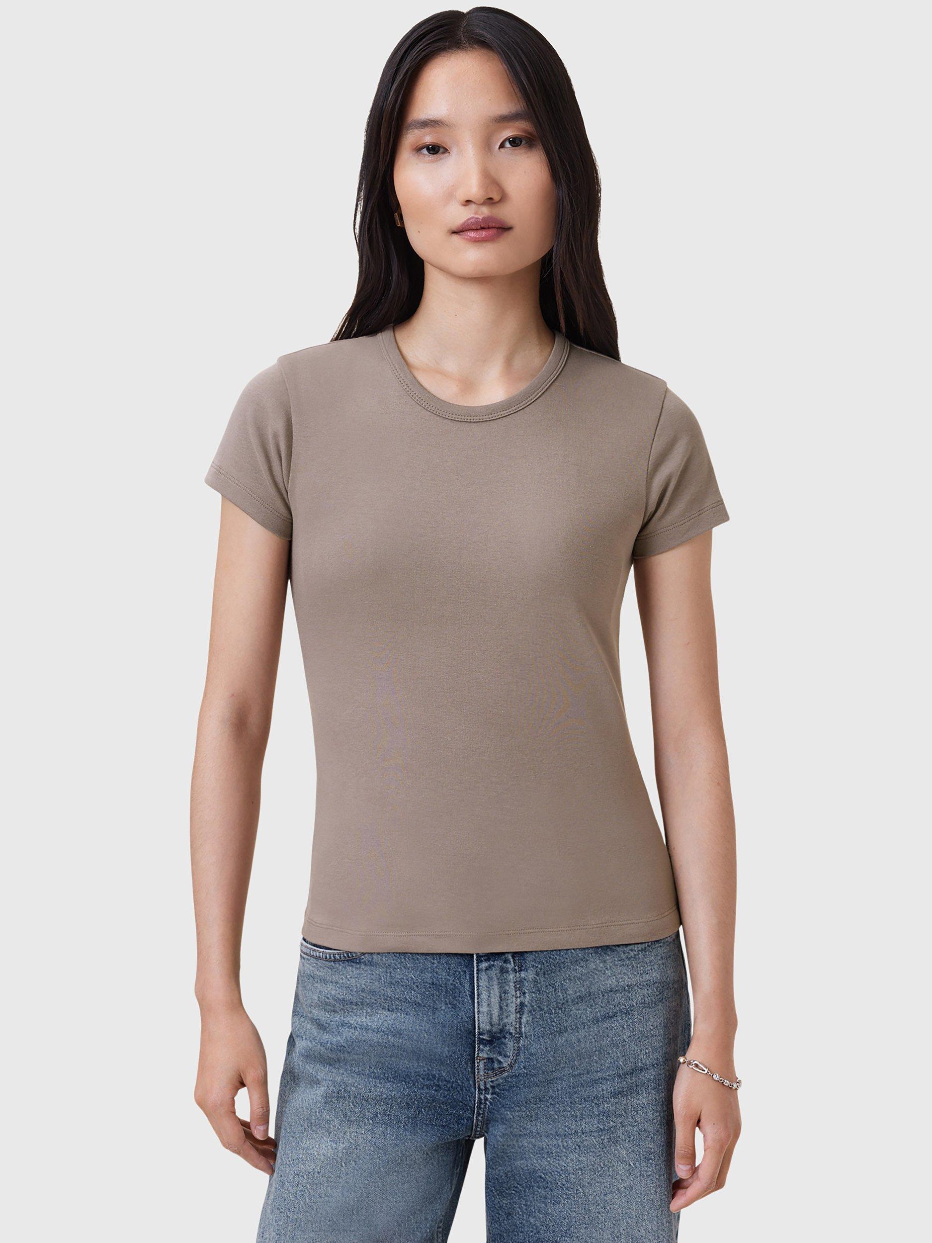 Product image 8 of 8, which shows AllSaints Stevie Crew Neck T-Shirt, Pine Bark Brown, XS