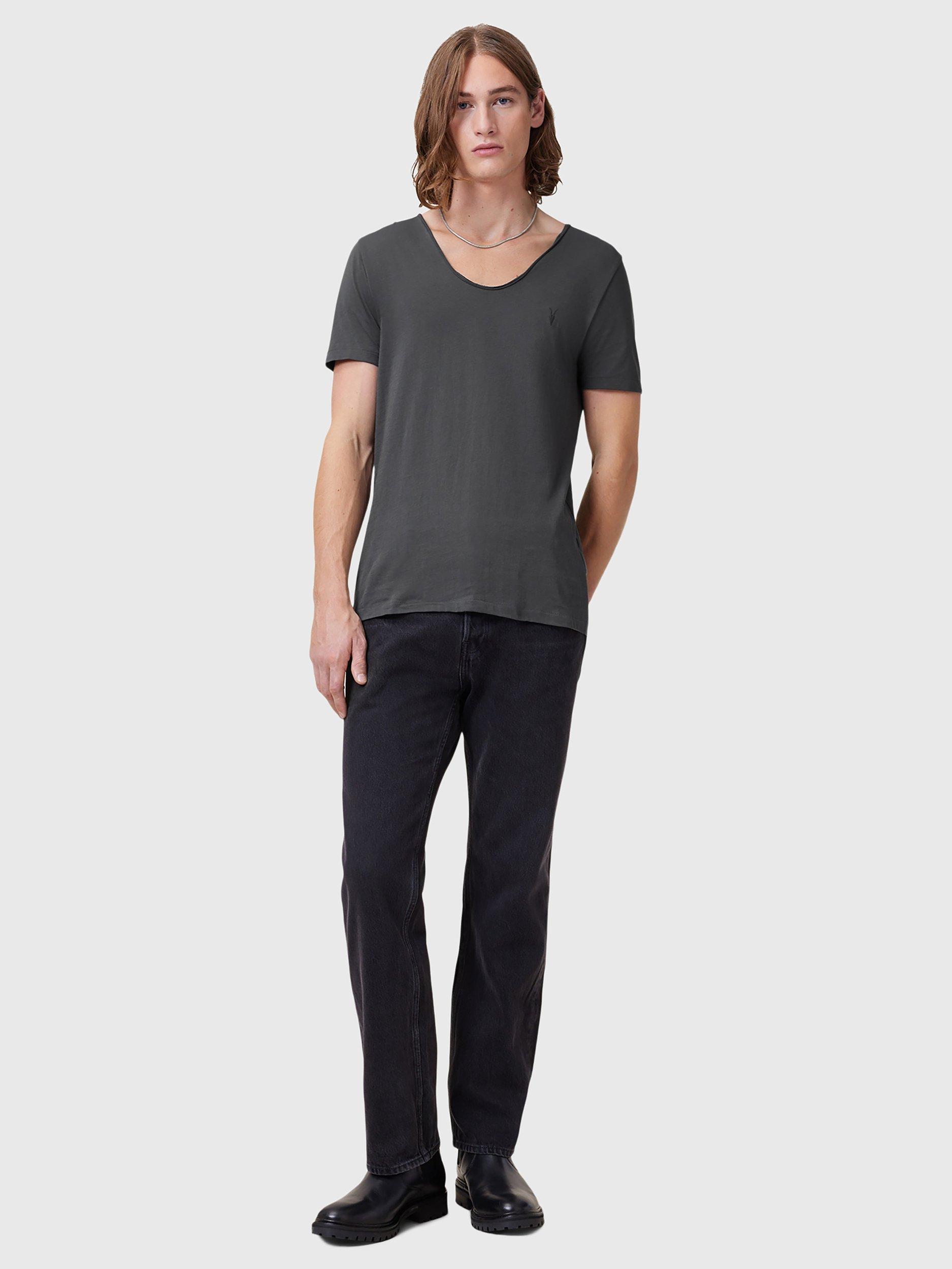 Product image 2 of 5, which shows AllSaints Tonic Scoop Neck T-Shirt, Carter Grey, XS